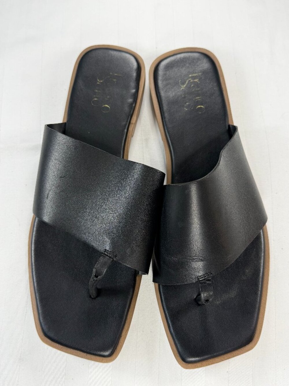 Franco Sarto Merci Sandal BLACK Leather Women's, Size 11